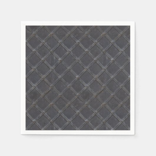 Ruitenpatroon van ijzermetaaldiamant servet (Voorkant)