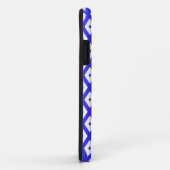 Ruitenpatroon van koninklijk blauw en wit Case-Mate iPhone case (Achterkant/rechts)