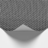 Ruitenpatroon - zwart-wit cadeaupapier (Hoek)