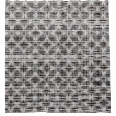 Ruitenpatroon zwart, wit en grijs douchegordijn (Voorkant)