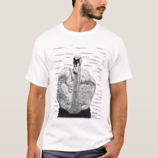 Ruitenpen en inkttekening t-shirt