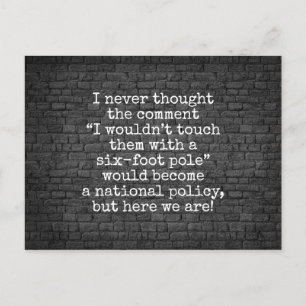 Ruitenpoel Covid grap bakstenen muur Briefkaart