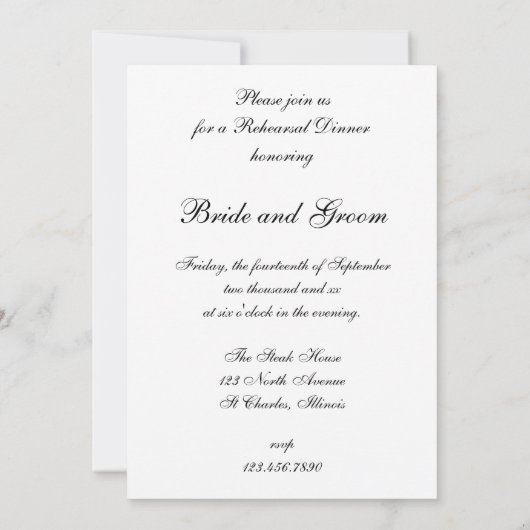 Ruitenreeks Ruitenrepesal Dinner Kaart (Achterkant)