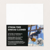 Ruitenreiniger | Kantoorgebouw Visitekaartje (Buitenkant ongevouwen)