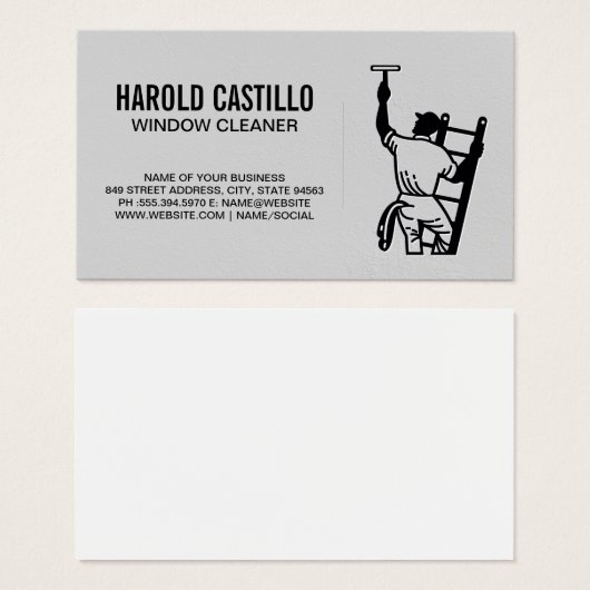 Ruitenreiniger Visitekaartje (Voorkant /achterkant)