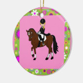 Ruitenrijder van eenouderdieren keramisch ornament (Links)