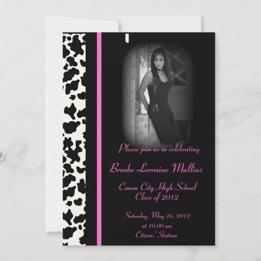 Ruitenroze aankondiging afstuderen (Achterkant)