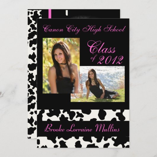 Ruitenroze aankondiging afstuderen (Voorkant / Achterkant)