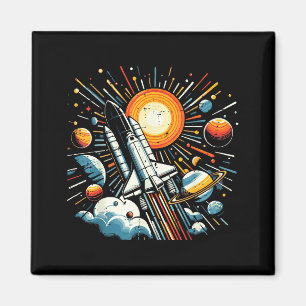 Ruitensluiter Zon Planeten Raket Melkweg Jongens K Magneet