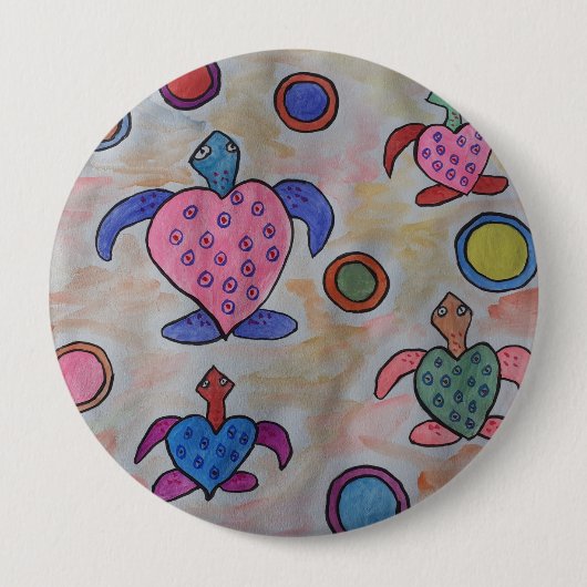 Ruitenspuitje voor schildpadden ronde button 4,0 cm (Voorkant)
