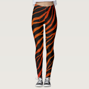 Ruitenstroken voor SpaceTime — Rood/Oranje Leggings