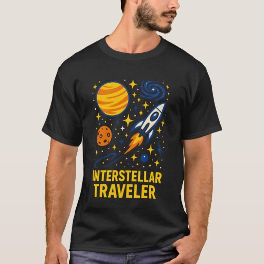 Ruitentoerster Interstellaire Reiziger Galactisch T-shirt (Voorkant)
