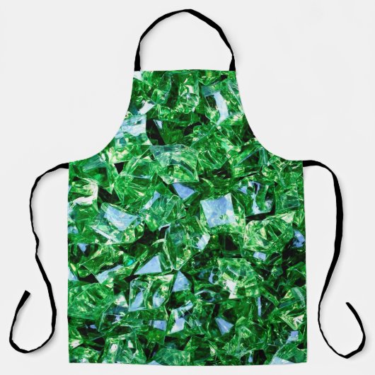 Ruitenvormig groen ontwerp schort (Voorkant)