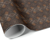 Ruitenvormig lederen kijkpatroon cadeaupapier (Rol Hoek)