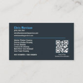 Ruitenwassen QR-code professionele diensten Visitekaartje (Achterkant)
