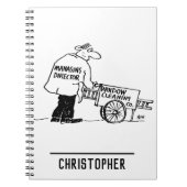 Ruitenwasser met kar voor het schoonmaken van rame notitieboek (Voorkant)