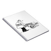 Ruitenwasser met kar voor ramen schoonmaken notitieboek (Rechterzijde)