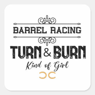 Ruitenwedstrijden van de paardensport van Barrel R Vierkante Sticker