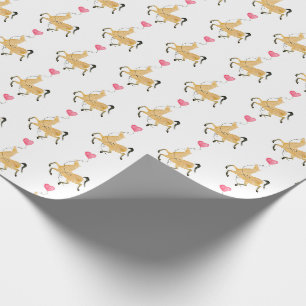 Ruitenwissel voor paarden en harten cadeaupapier