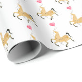 Ruitenwissel voor paarden en harten cadeaupapier (Rol Hoek)