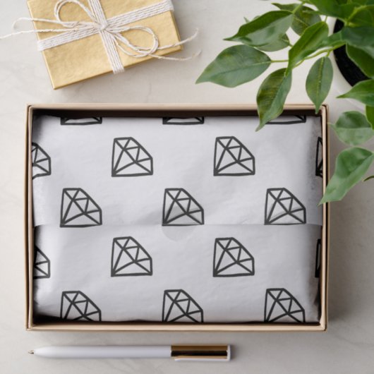 Ruitenwitte en zwarte versie tissuepapier (Geschenk)