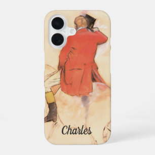 Ruiter in een rode jas door Edgar Degas iPhone 16 Hoesje