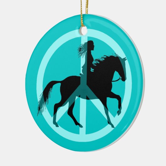 ruiter keramisch ornament (Links)