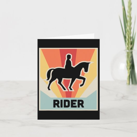Ruiter  paardrijden kaart (Voorkant)