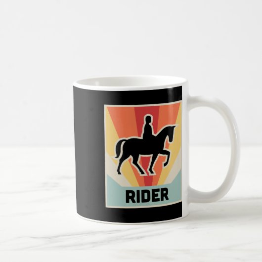 Ruiter paardrijden koffiemok (Rechts)
