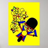 Ruiter van de Franse motorfiets Poster (Voorkant)