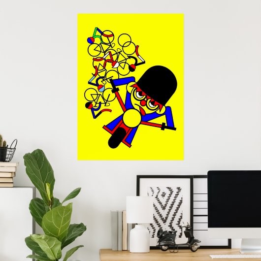 Ruiter van de Franse motorfiets Poster (Thuiskantoor)