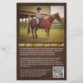 Ruiteravontuur Kinderen les Paard Flyer (Achterkant)