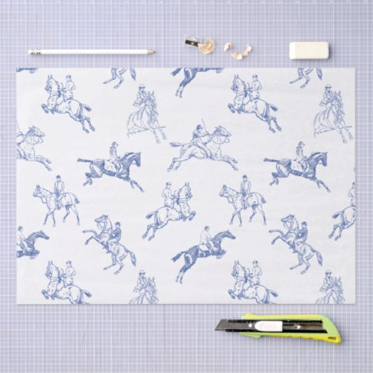 ruiterblauw wit toilet tissuepapier (Craft)