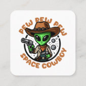 Ruitereind Funny Alien Vierkante Visitekaartje (Achterkant)
