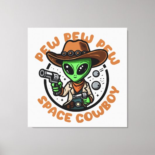 Ruiterepos Fun Alien Canvas Afdruk (Voorkant)