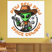 Ruiterepos Fun Alien Canvas Afdruk (Insitu (Woonkamer))