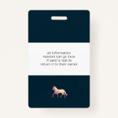 ruiterevenement roos gouden monogram badge (Achterkant)