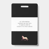 ruiterevenement roos gouden monogram badge (Achterkant)