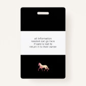 ruiterevenement roos gouden monogram badge (Achterkant)