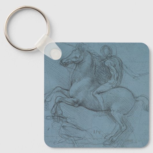 Ruitermonument (studie) door Leonardo da Vinci Sleutelhanger (Voorkant)