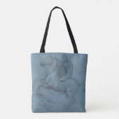 Ruitermonument (studie) door Leonardo da Vinci Tote Bag (Achterkant)
