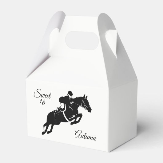 Ruiterpaard Jumper Verjaardag Bedankdoosjes (Voorkant Zijde)