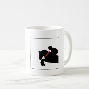 Ruiterpaard Show ruiter Jumper Red Roses Derby Koffiemok