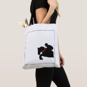 Ruiterpaard Show ruiter Silhouet Red Roses Tote Bag (Dichtbij)