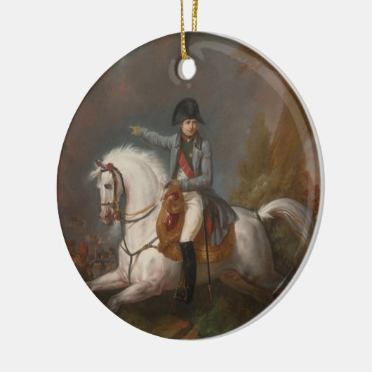 Ruiterportret van Napoleon Keramisch Ornament (Links)