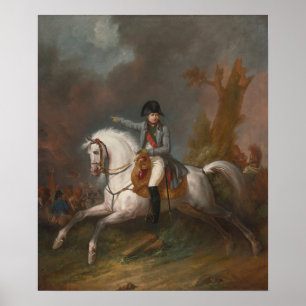 Ruiterportret van Napoleon Poster