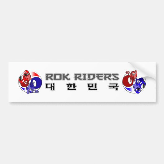 Ruiters bumpersticker (kleine afdruk) (Voorkant)