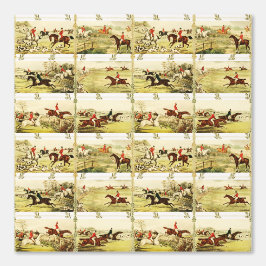  ruiters en honden jagen behang