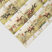 ruiters en honden jagen tissuepapier (Detail)