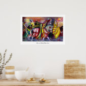 Ruiters in de Nacht Poster (Keuken)